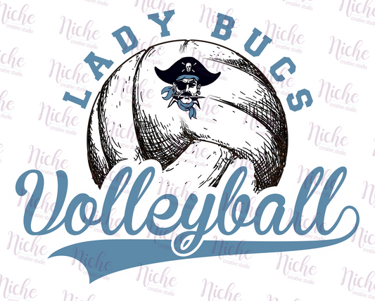 -BAR940 Lady Bucs Volleyball Decal