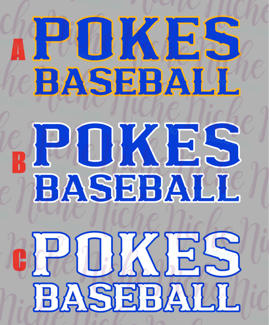 -BAS1428 Pokes Baseball Decal