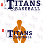 -BAS1636 Titans Baseball Decal