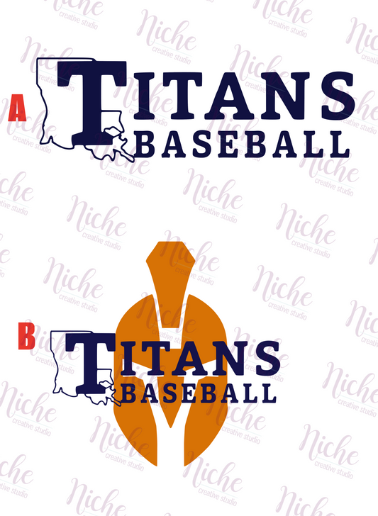 -BAS1636 Titans Baseball Decal
