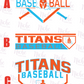 -BAS1663 Titans Baseball Decal