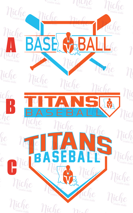 -BAS1663 Titans Baseball Decal