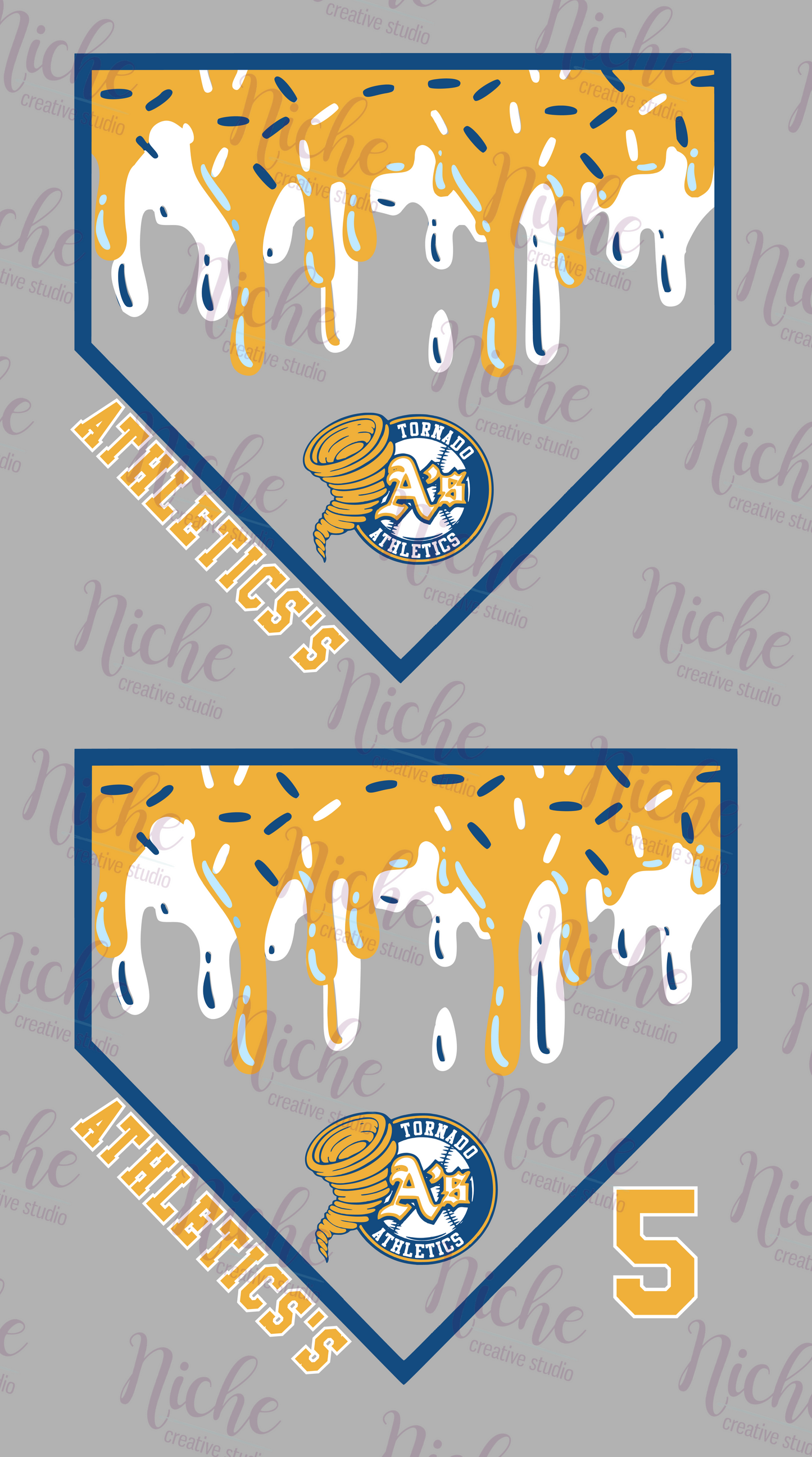 -BAS3104 Tornado Athletics Drip Decal