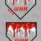 -BAS3105 War Baseball Drip Decal