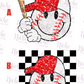 -BAS6001 Faux Sequin Baseball Decal