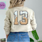 -BAS8064 Ice Cream Drip Numbers Decal