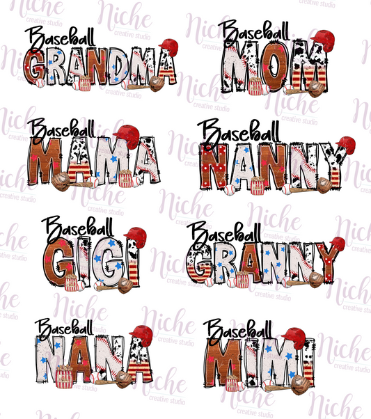 -BAS8090 Baseball Cheer Team Decal