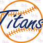 -BAS8120 Titans Baseball Decal
