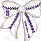 -BAS8200 Customizable Baseball Bow Decal