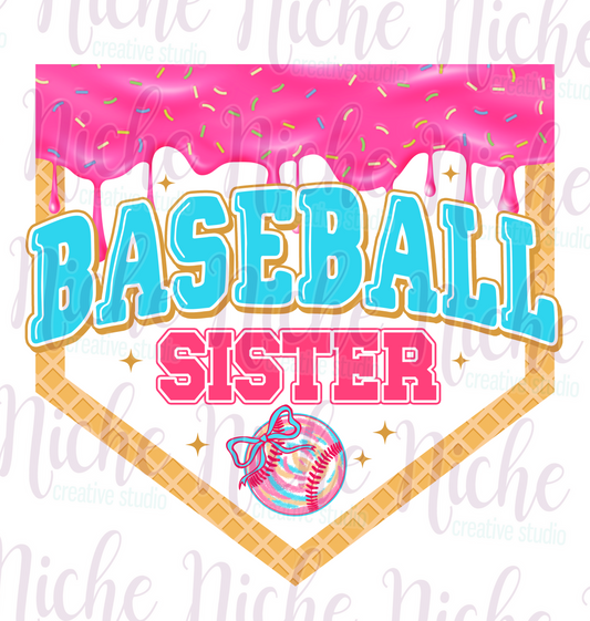 -BAS8608 Baseball Sister Decal