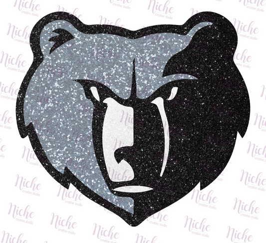 -BEL1060 Bell City Bruins Glitter Decal