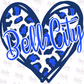 - BEL586 Bell City Leopard Heart Decal