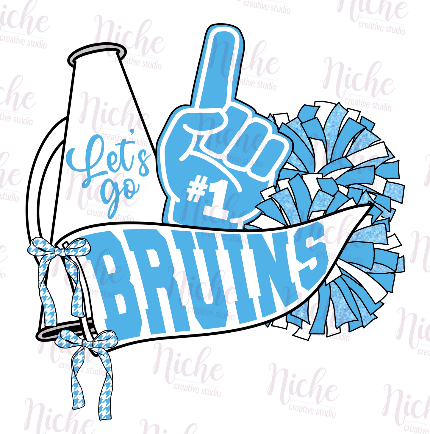 -BEL8249 Bruins Cheer Decal