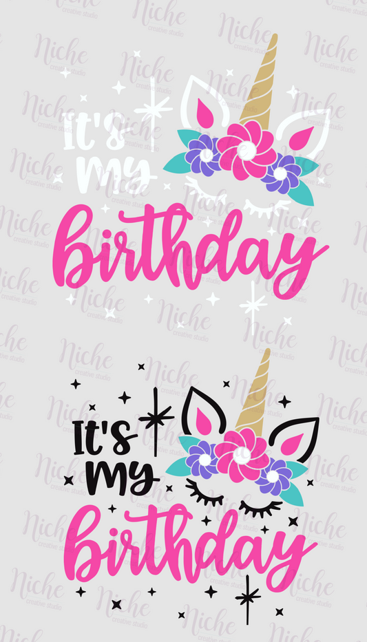 -BIR1736 Its my Birthday Unicorn Decal