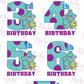 -BIR363 Monsters Birthday Decal