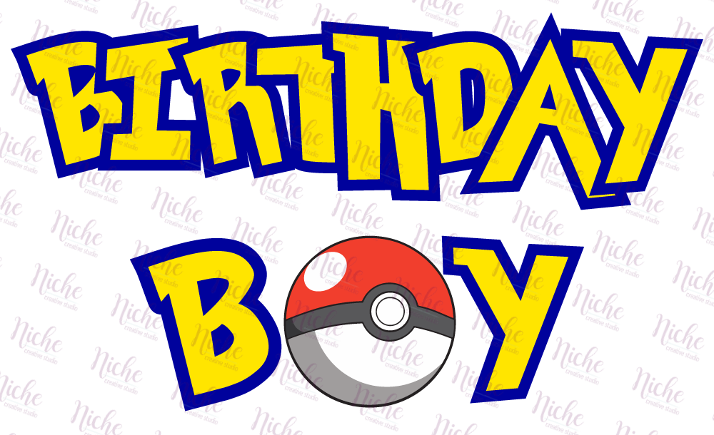 -BIR382 Pokemon Birthday Boy Decal