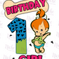 -BIR5041 Pebbles 1st Birthday Decal