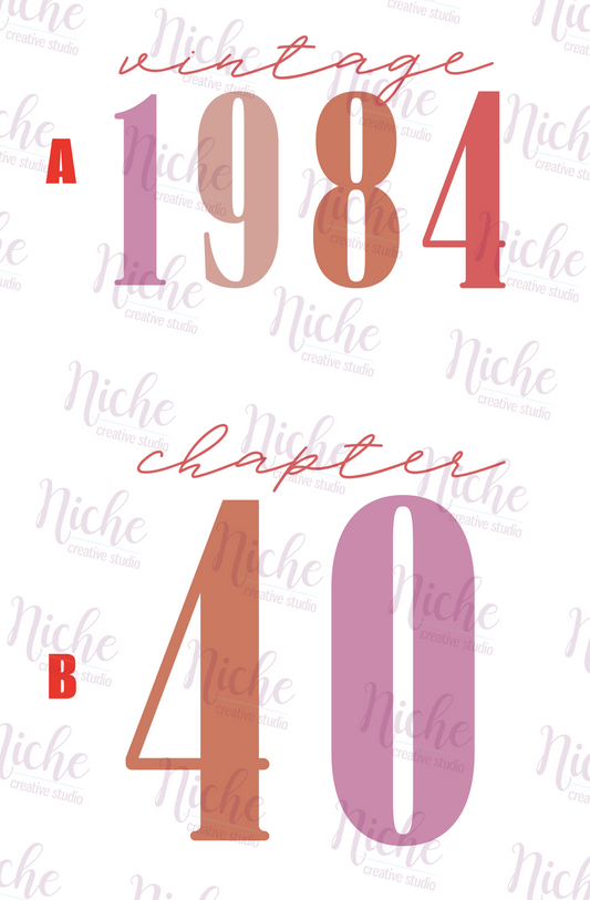 -BIR5136 Vintage 1984 Decal