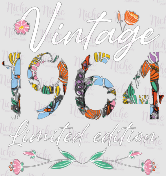 -BIR676 Vintage 1964 Decal