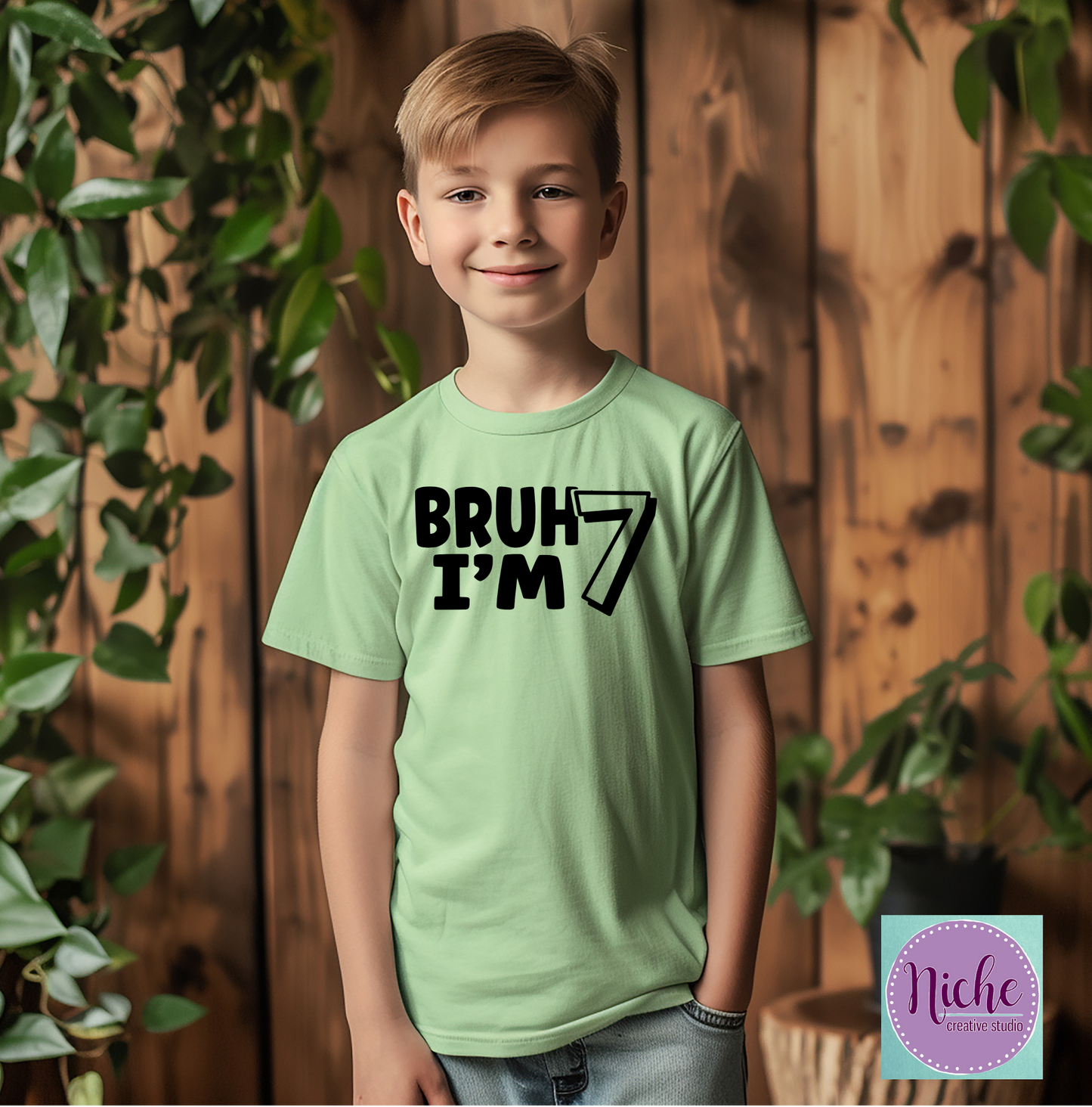 -BIR8072 Bruh I'm 7 Decal