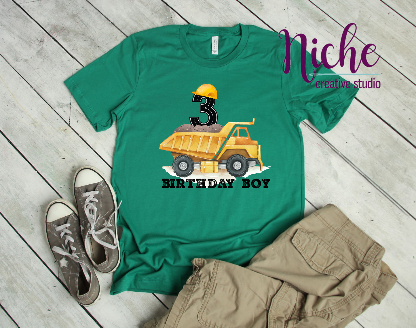 -BIR825 Construction Birthday Boy Decal