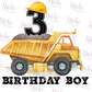 -BIR825 Construction Birthday Boy Decal