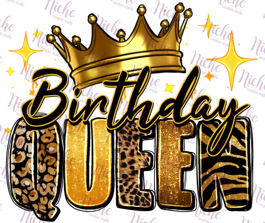 -BIR835 Birthday Queen Gold Decal