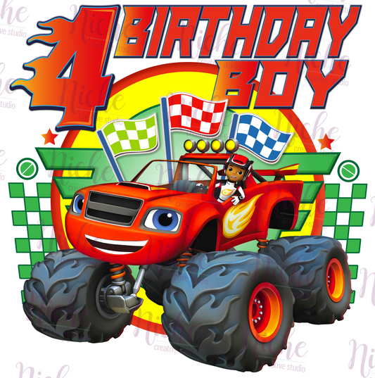 -BIR889 Blaze Birthday Boy 4 Decal