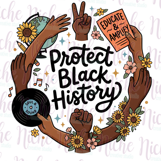 -BLA8001 Protect Black History Decal