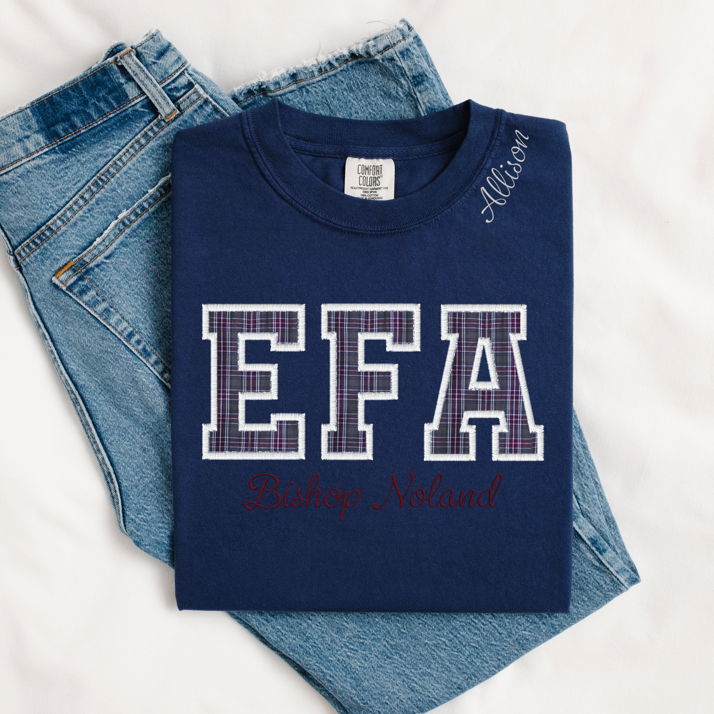 Eagle Family Association - Plaid EFA Navy T-Shirt