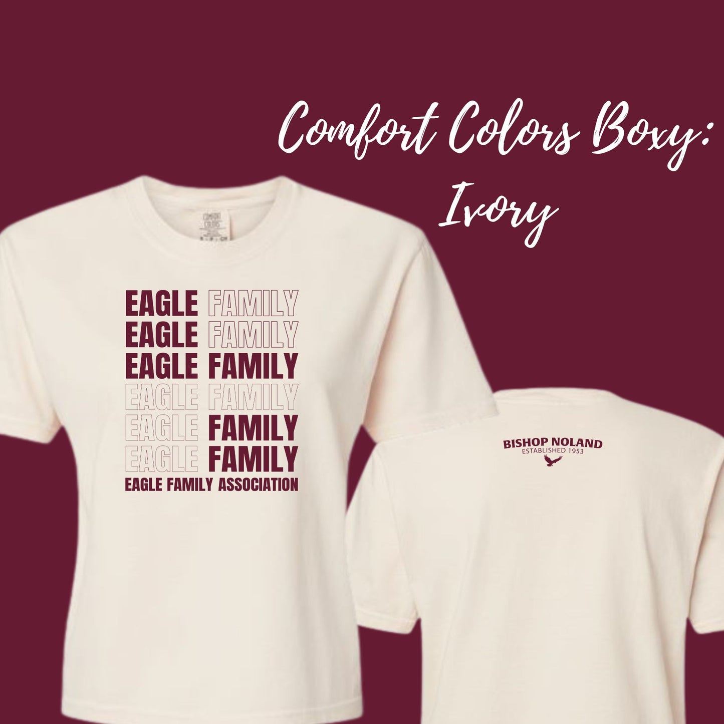 Eagle Family Repeat  Eagle Family Association Comfort Colors Boxy Shirt