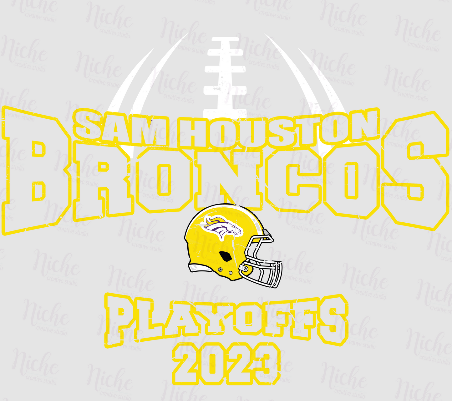 -BRO1002 Sam Houston Broncos Playoffs 2023 Decal