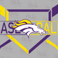 -BRO1530 Broncos Baseball Bats Decal