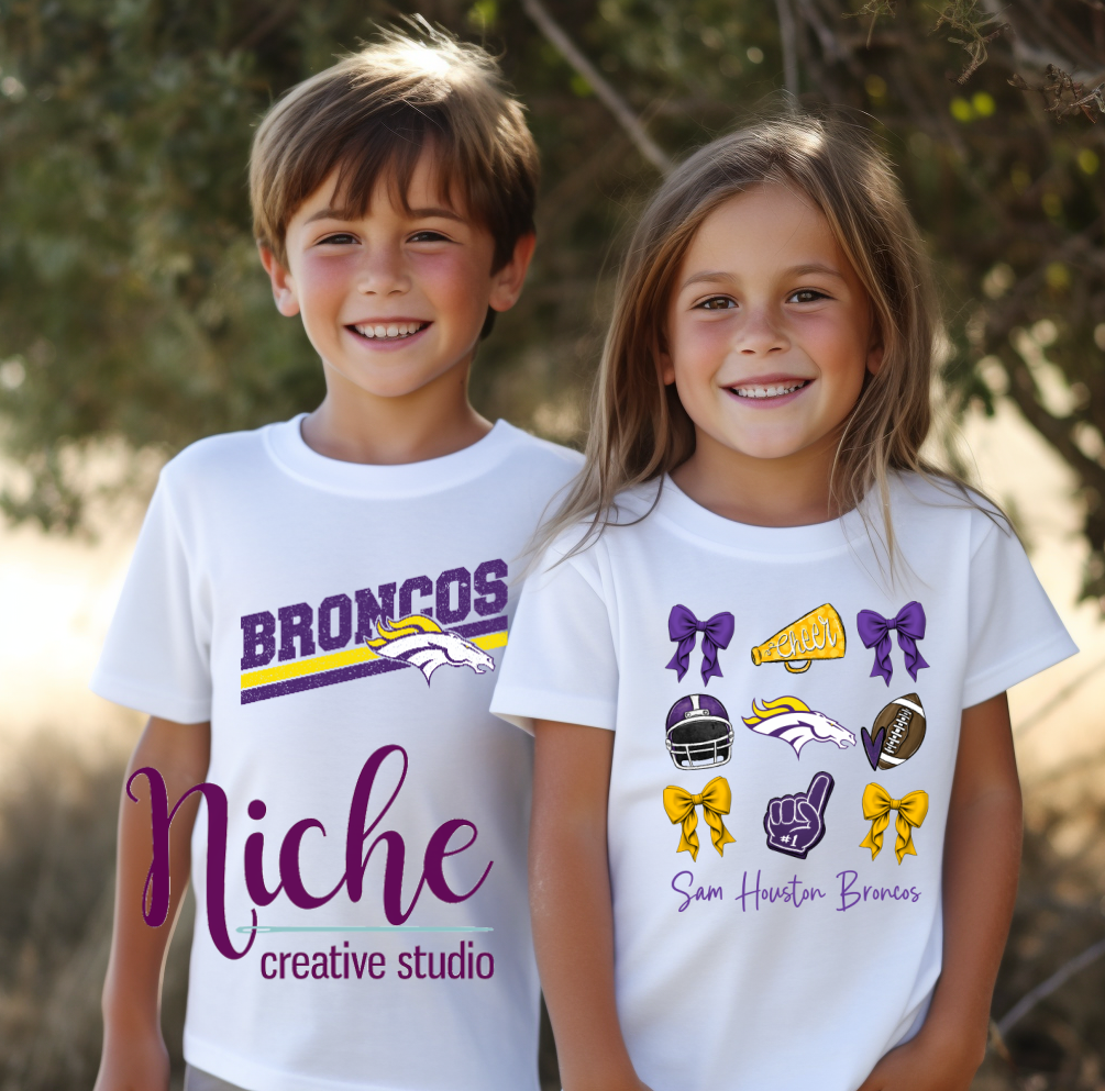 -BRO1964 Football and Bows Decal