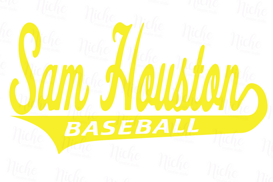 -BRO259 Sam Houston Baseball Swoosh Decal
