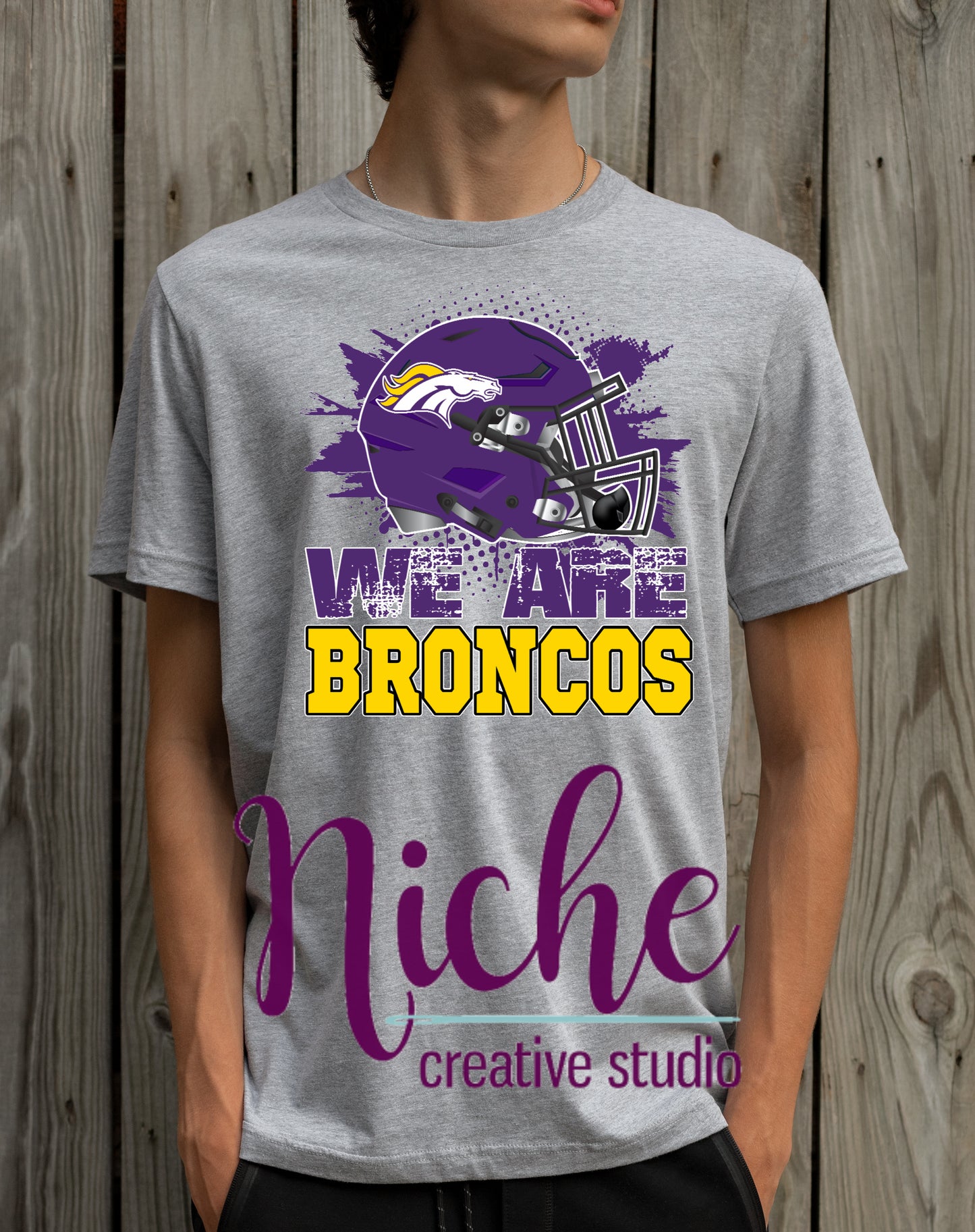 -BRO303 We are Broncos Football Decal