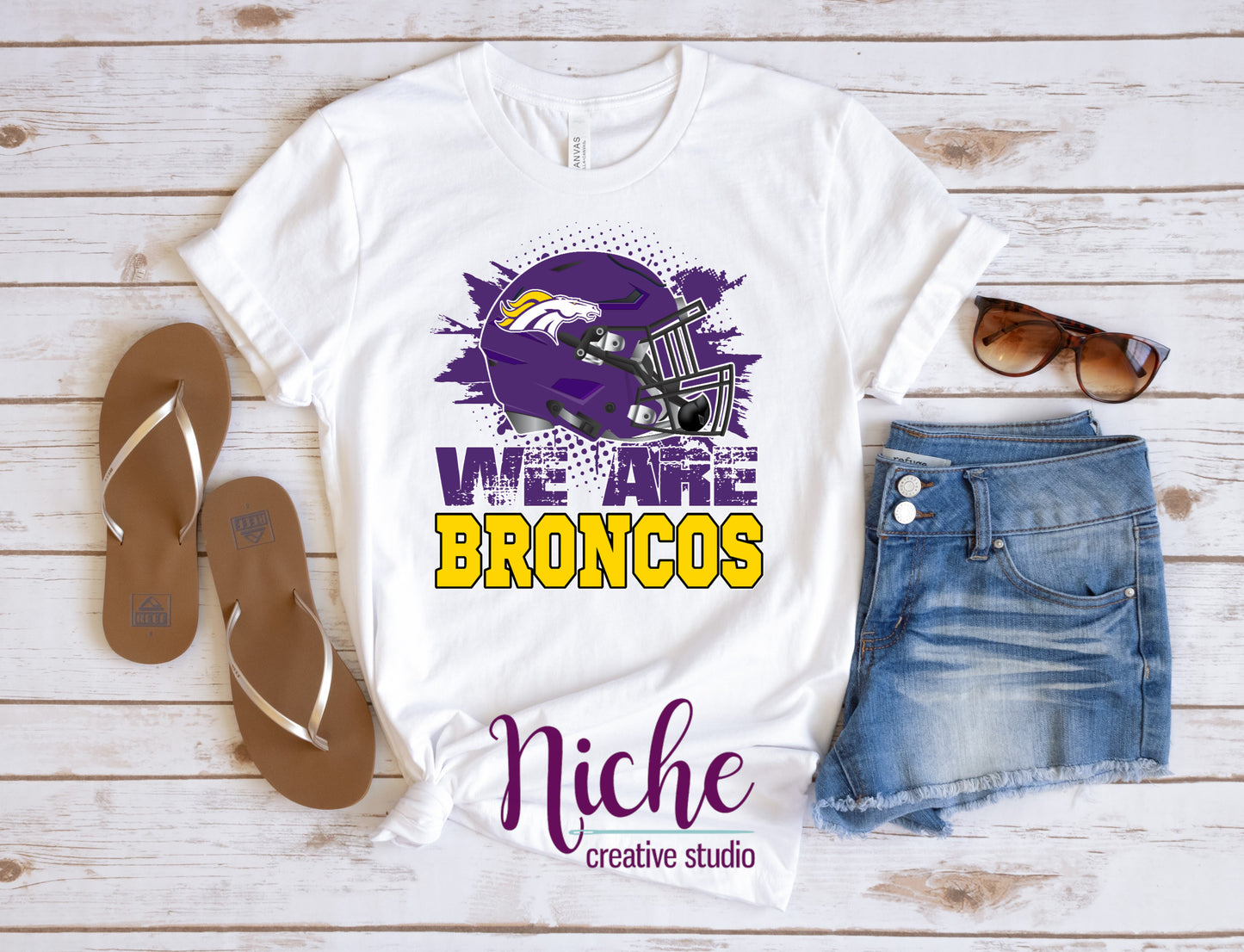 -BRO303 We are Broncos Football Decal