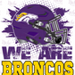 -BRO303 We are Broncos Football Decal