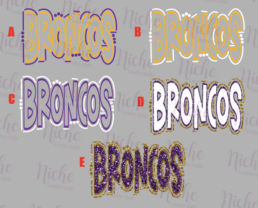 -BRO3045 Broncos Doodle Decal