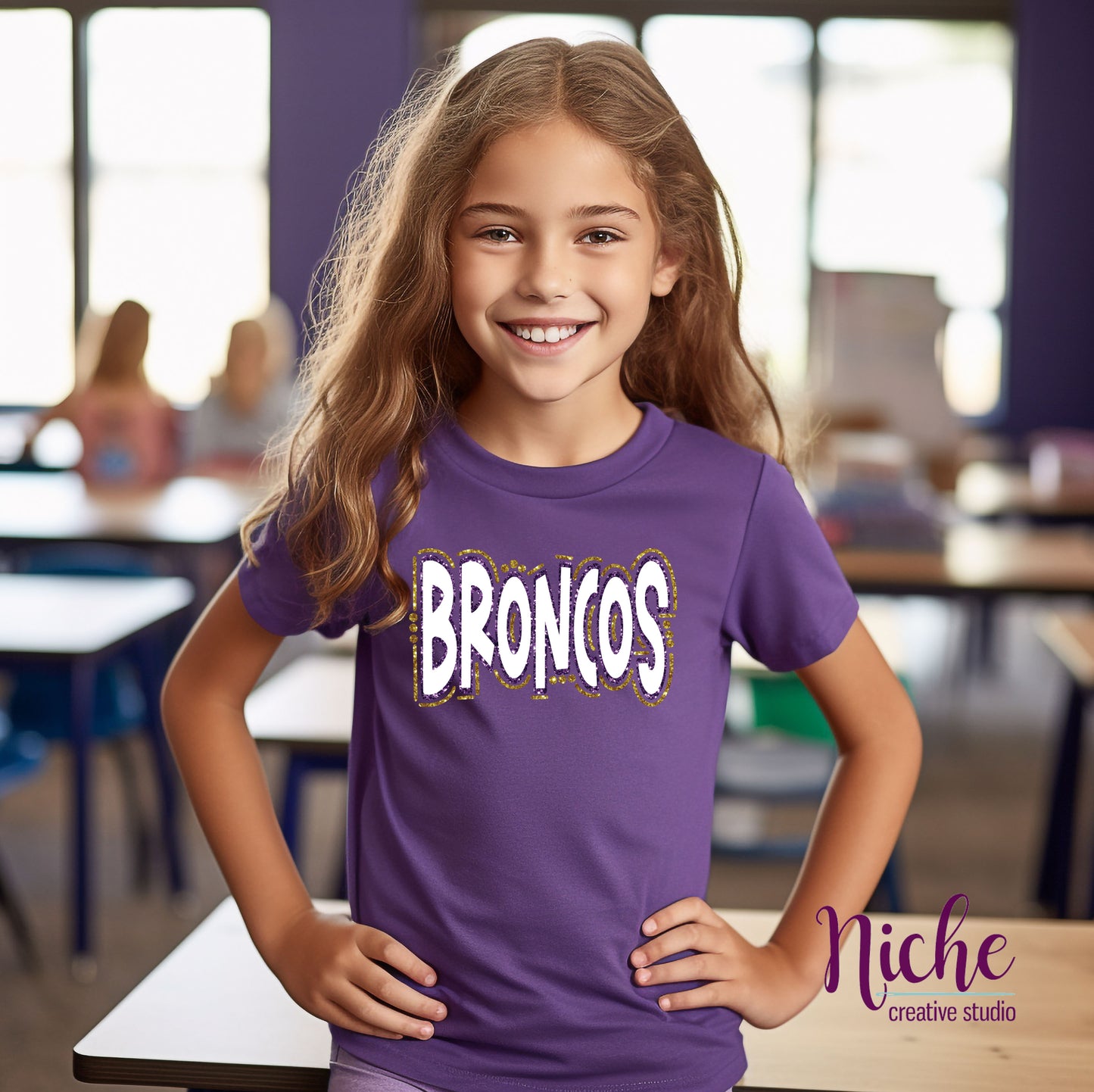 -BRO3045 Broncos Doodle Decal