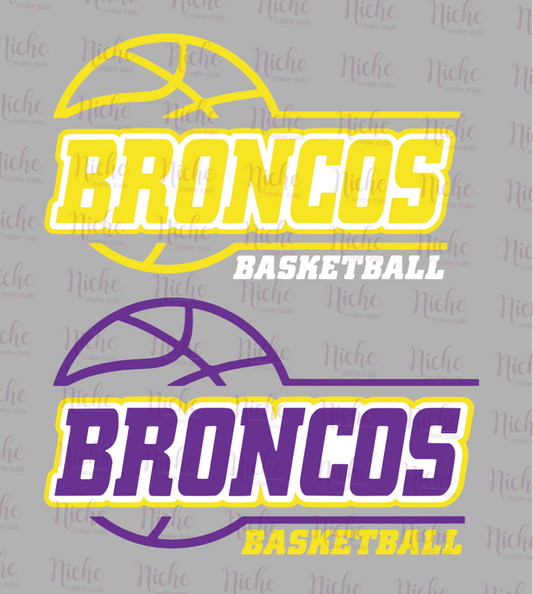 -BRO3099 Broncos Basketball Decal