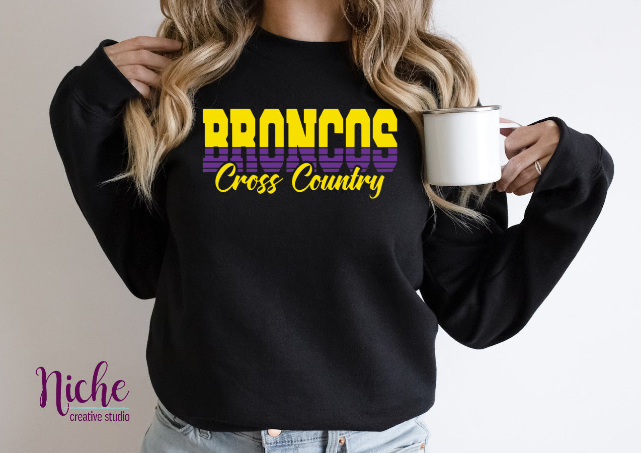 -BRO3100 Broncos Cross Country Decal