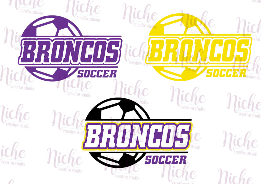 -BRO3101 Broncos Soccer Decal