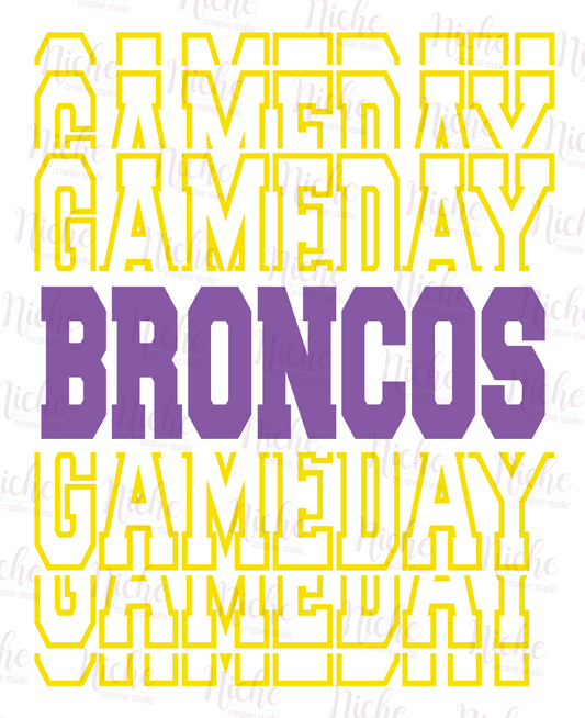 -BRO3103  Broncos Gameday Repeat Decal