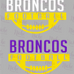 -BRO3118 Broncos Football Decal
