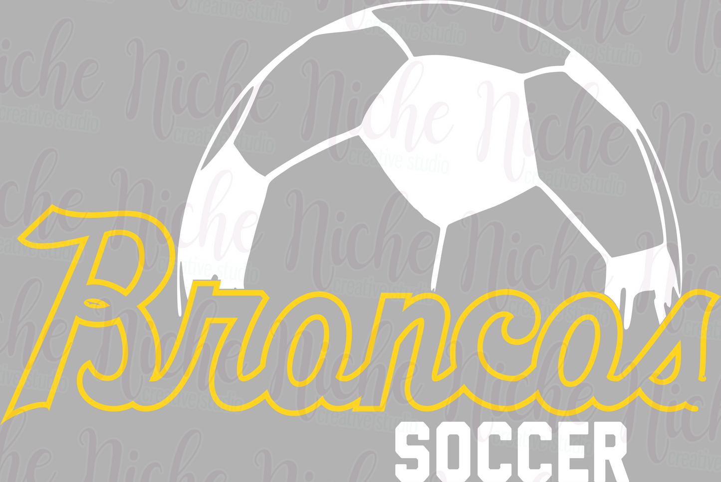 -BRO3402 Broncos Soccer Decal