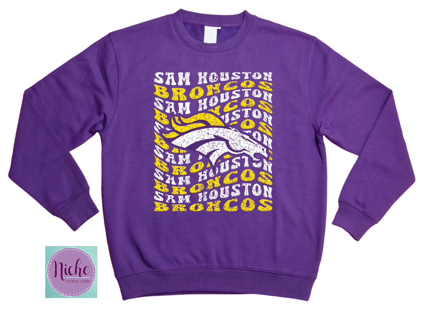 -BRO490 Broncos Distress Decal