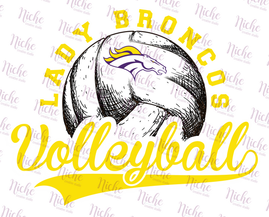 - BRO761 Lady Broncos Volleyball Decal