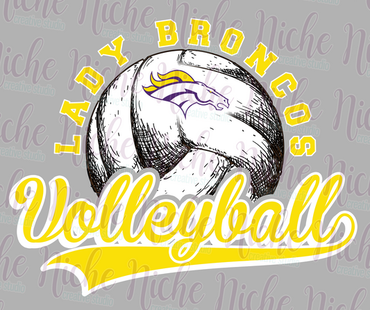 - BRO761 Lady Broncos Volleyball Decal