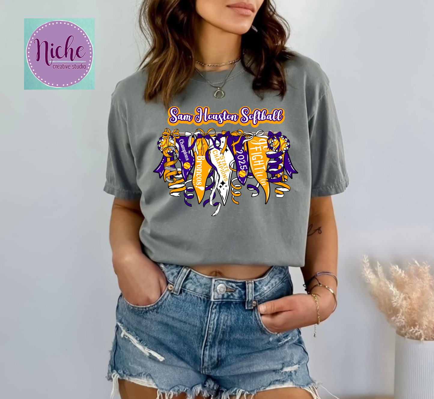 -BRO8201 Lady Broncos Softball State Champions 2025 Decal